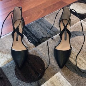 French Connection Leather Lace up heels